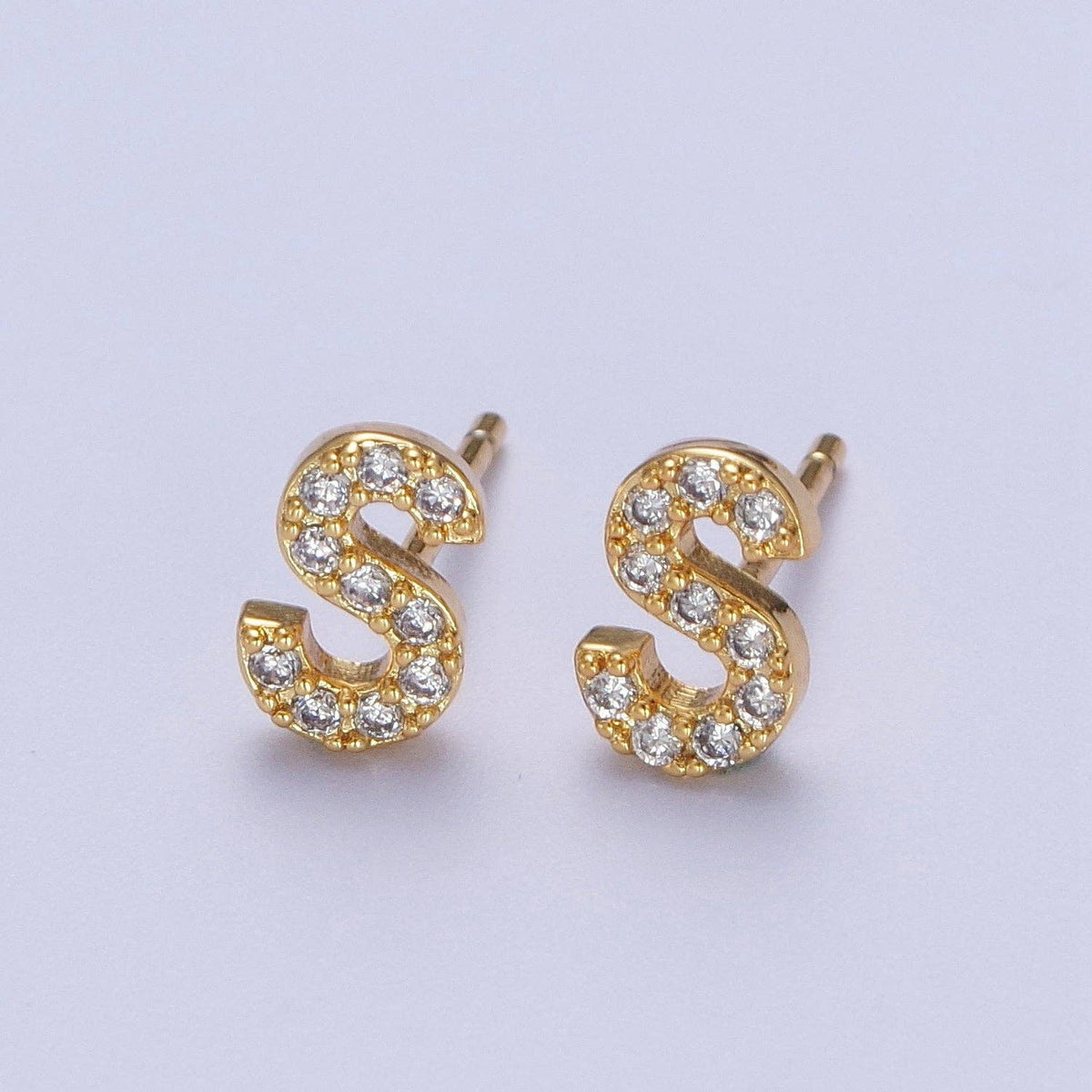 Stud Initial Earring: S