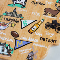 Michigan (Mitten) Cutting Board with Artwork by Fish Kiss™