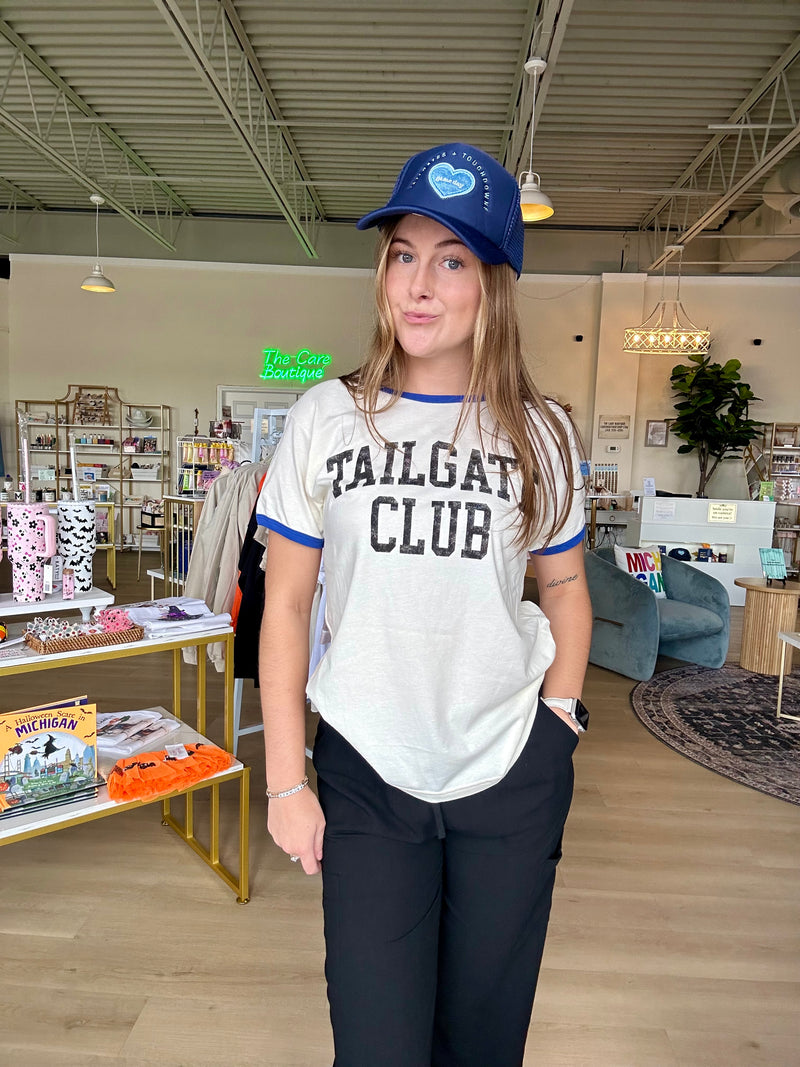 Tailgate Club Ringer Graphic T-Shirt In Royal