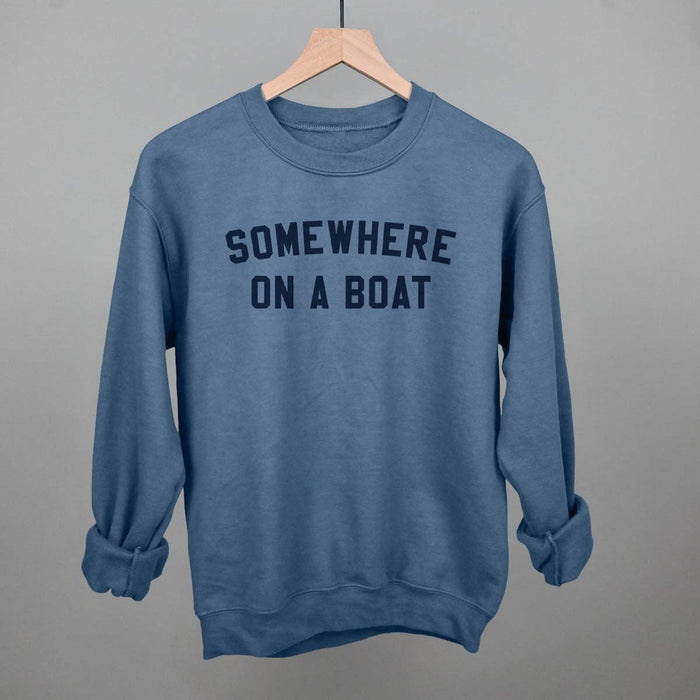 Somewhere On A Boat Sweatshirt in Indigo Blue