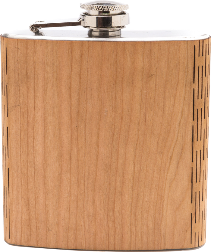 6 oz. Wooden Hip Flask