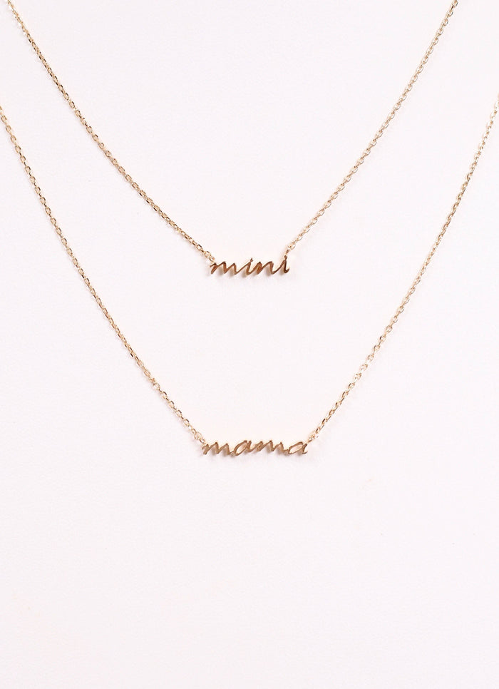 Mama & Mini Gold Necklace Set