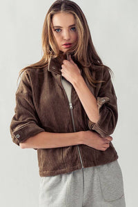 Rustic Charm Corduroy Jacket