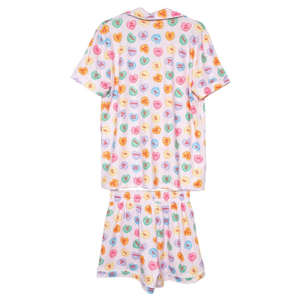 Multicolored Candy Hearts PJ Set