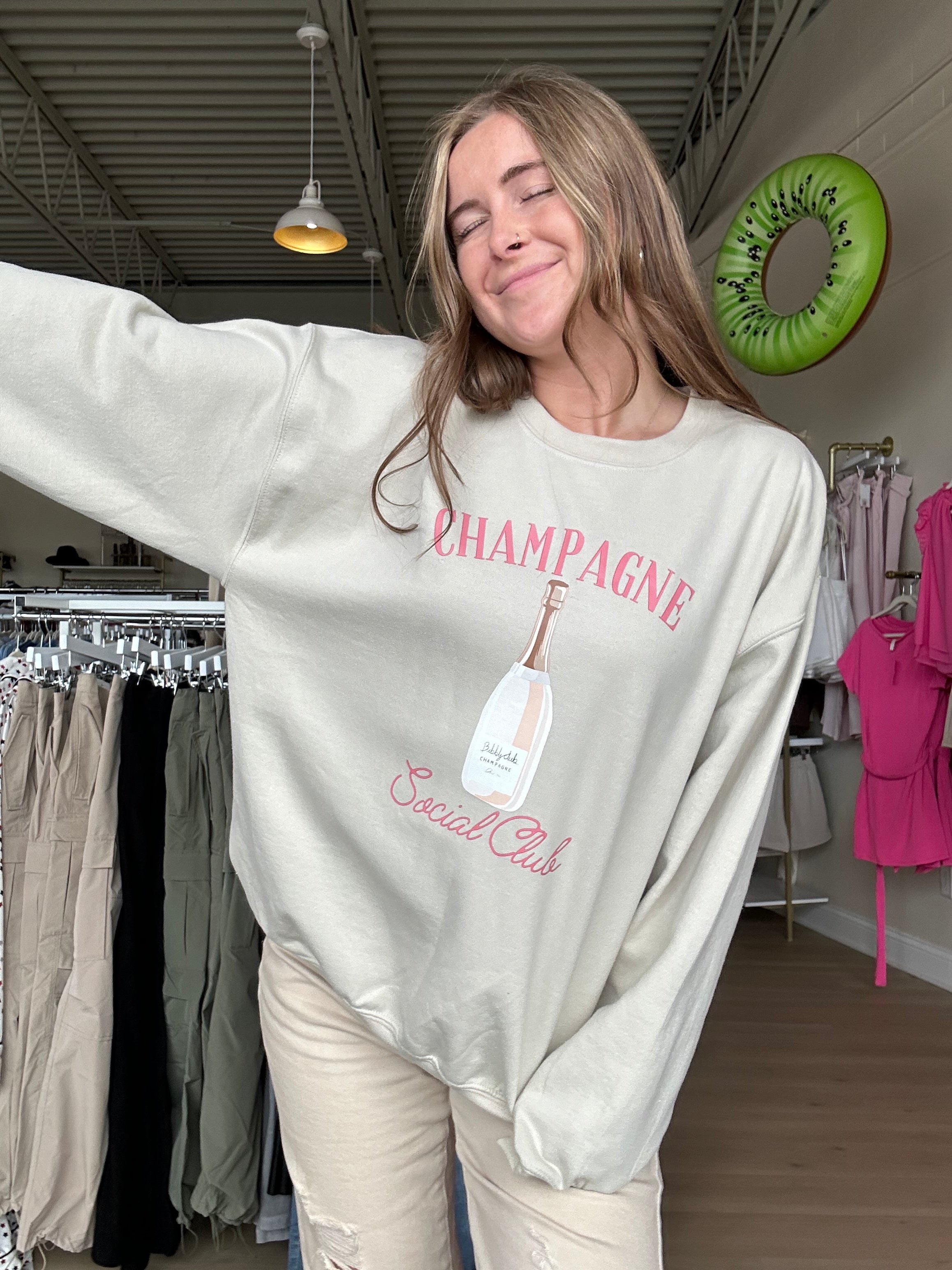 Champagne Social Club Crewneck Sweatshirt