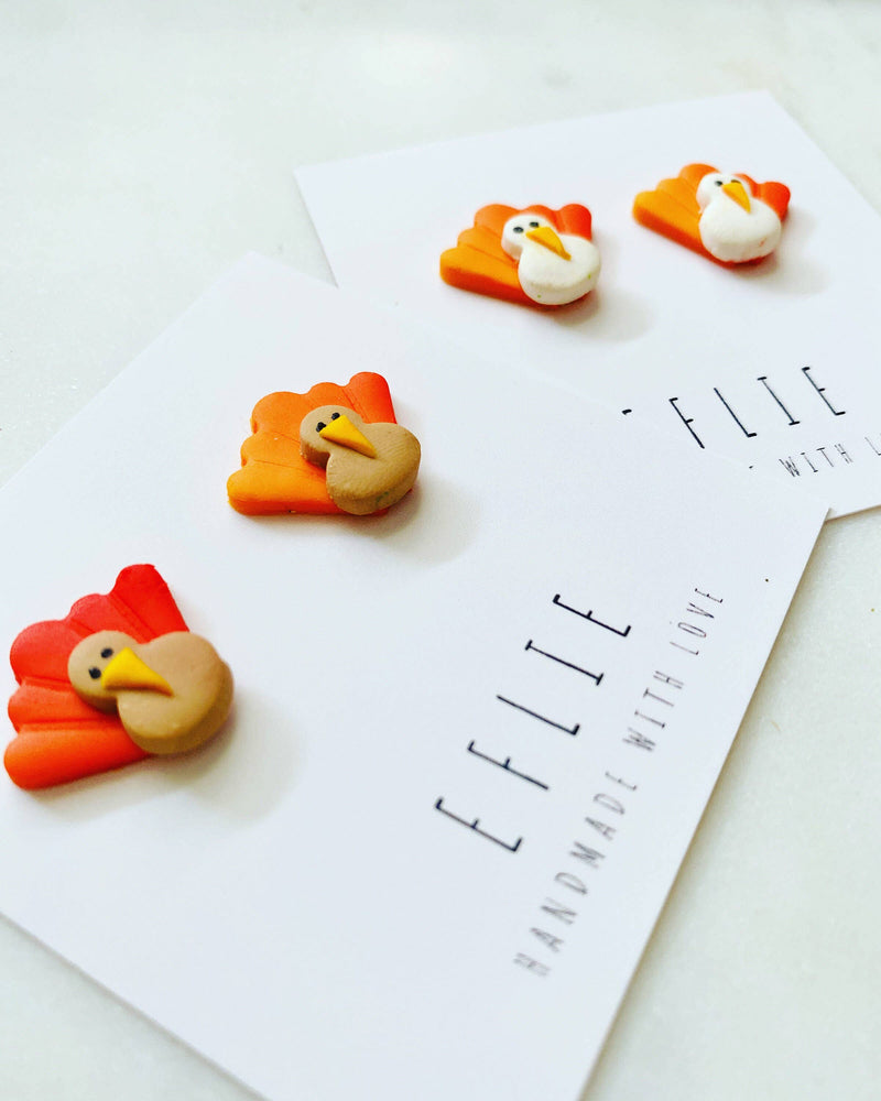 Thanksgiving Turkey Pumpkin Spice Earrings