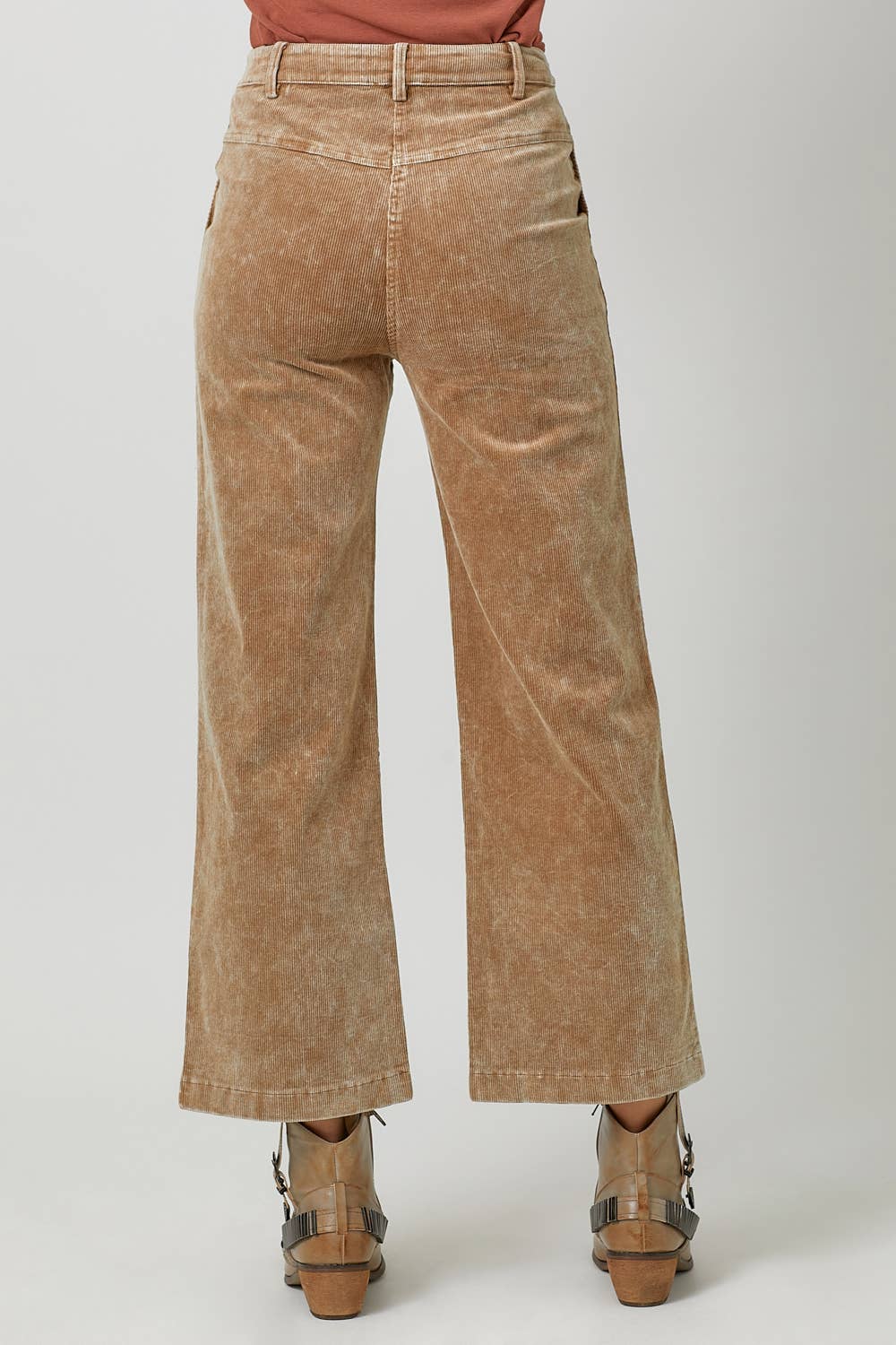 Washed Corduroy Trousers in Sand