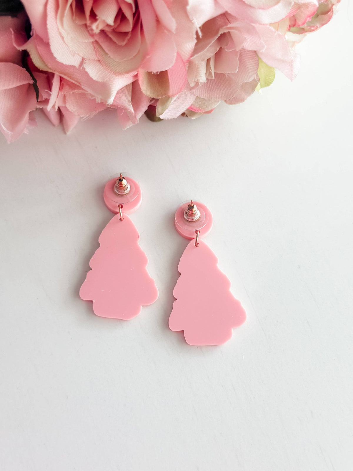 Pink Christmas Tree Dangles