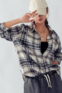 Black Plaid Flannel Shirt