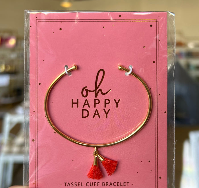 Tassel Cuff Bracelet - Oh Happy Day