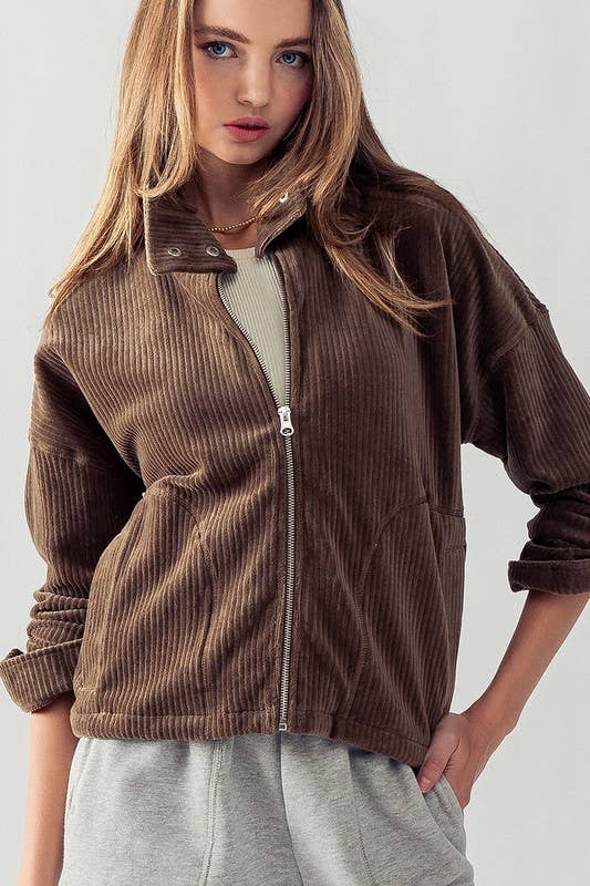 Rustic Charm Corduroy Jacket