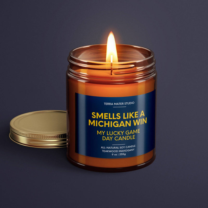 Wolverines Lucky Game Day Candle