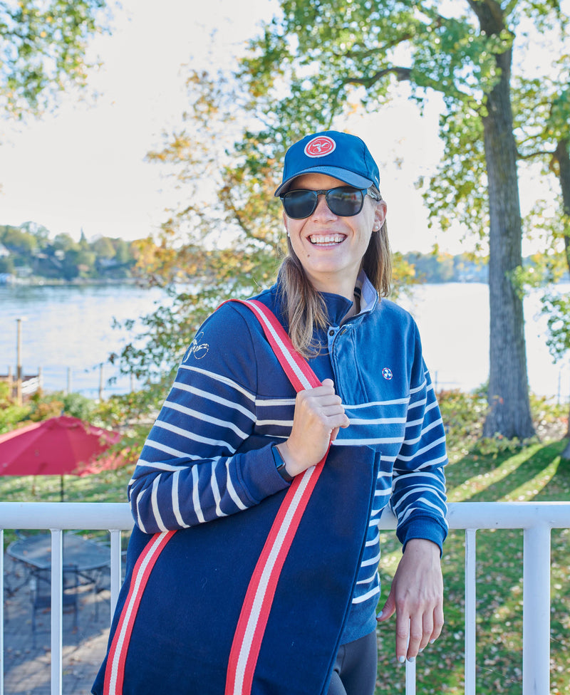 Navy Striped Mackinac Pullover