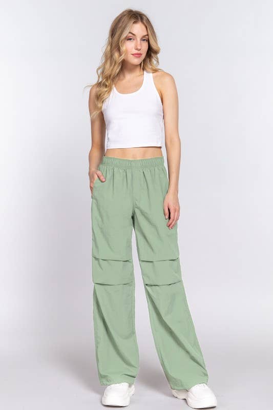 Parachute Pants in Sage