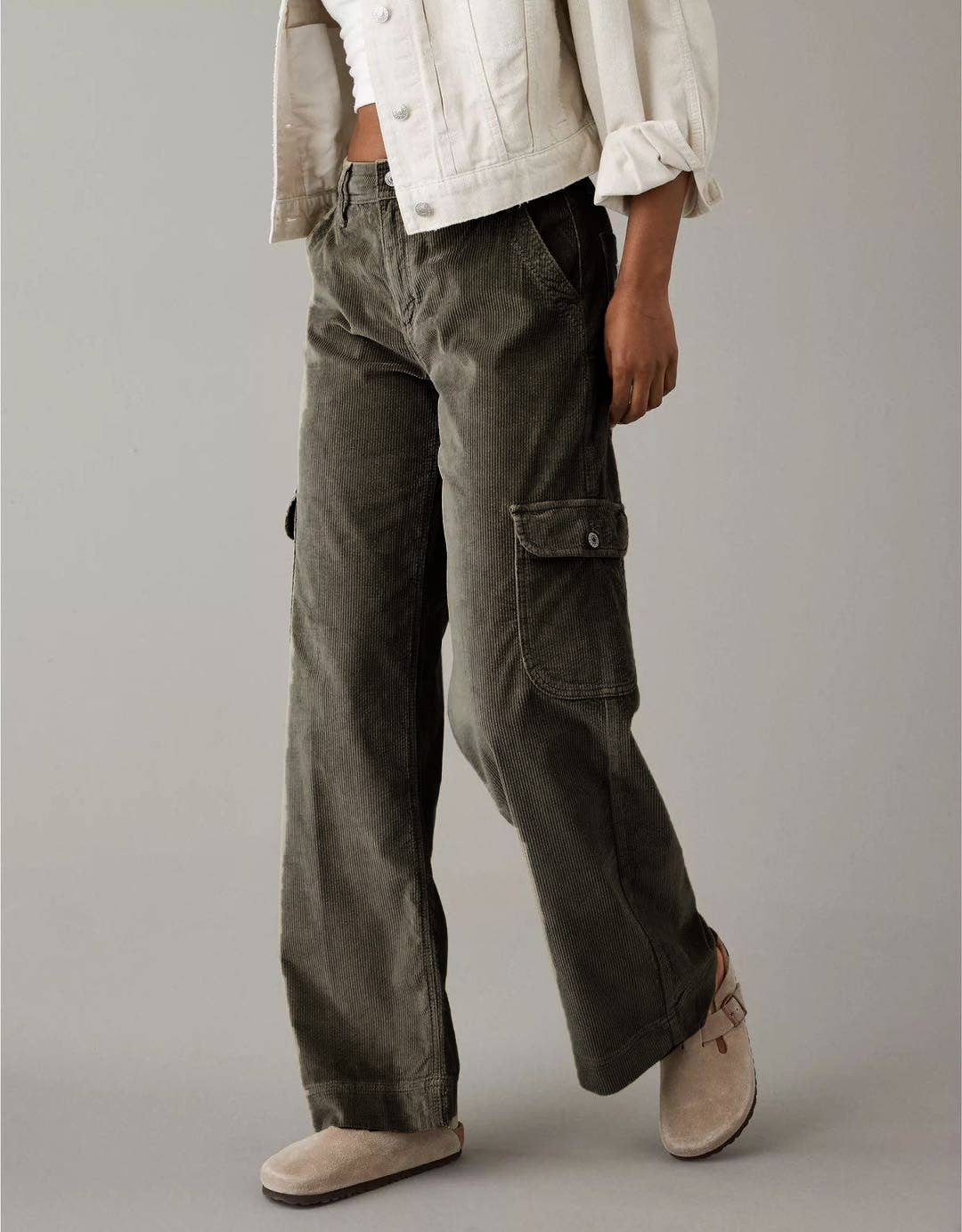 Casual Cargo Pants in Grey