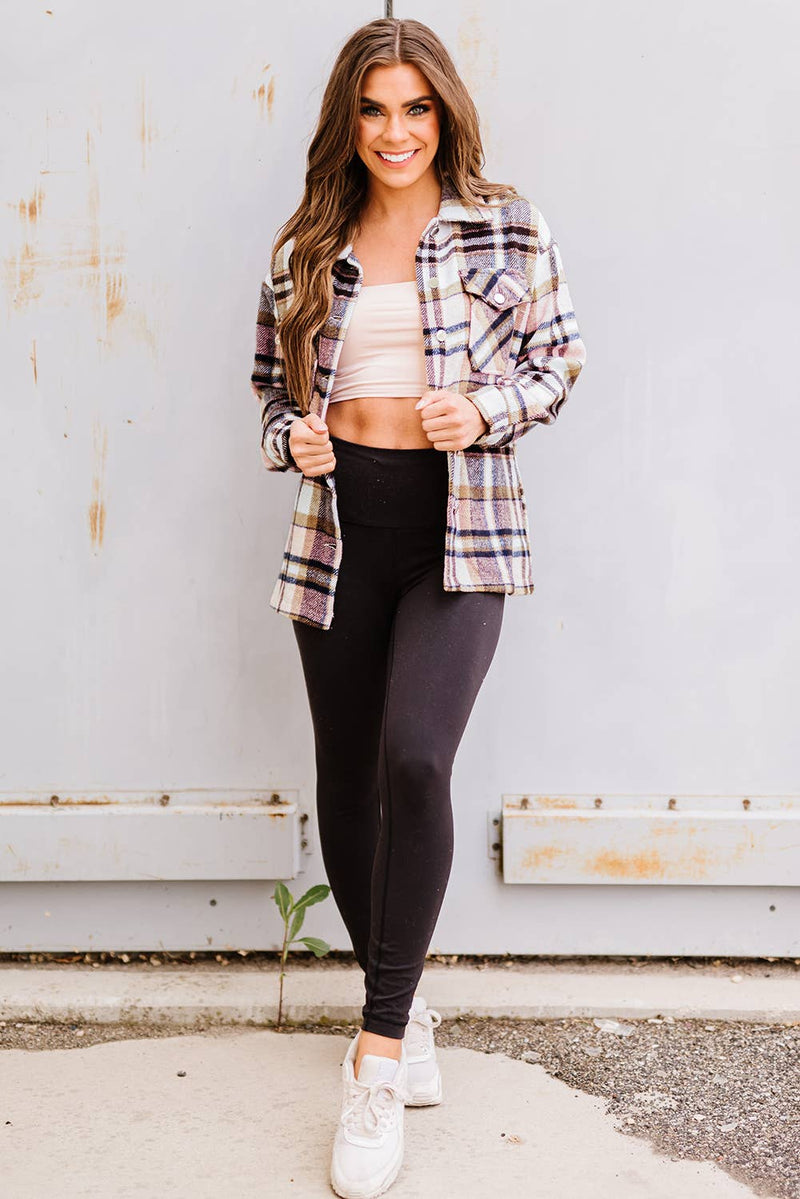 Geometric Plaid Shacket