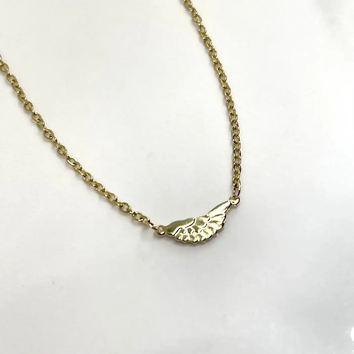 Gold Cardinal Wing Necklace