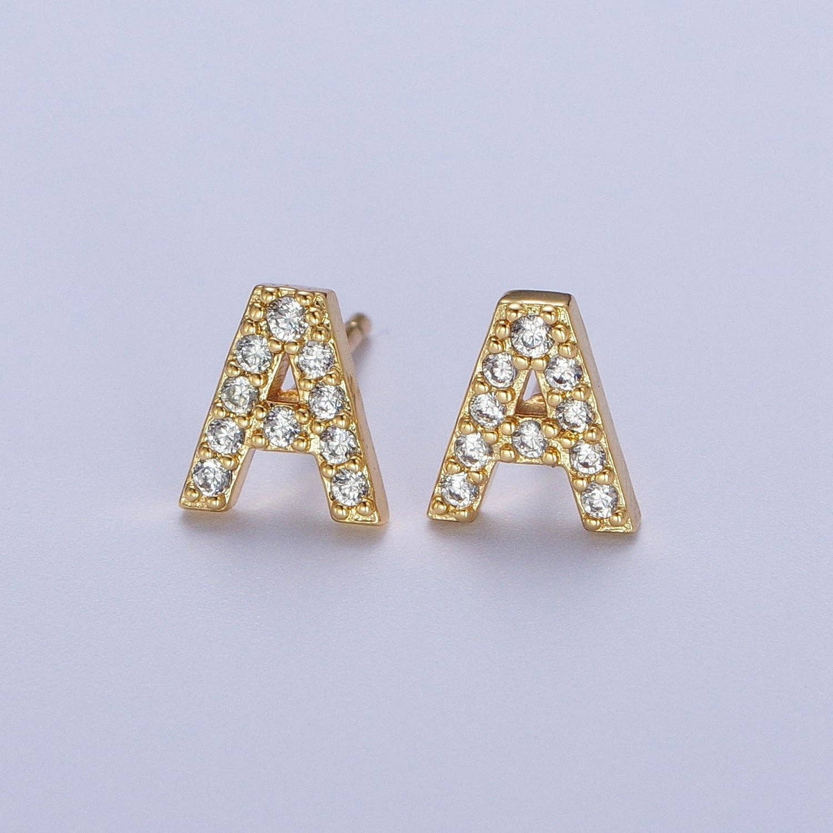 Stud Initial Earring: A