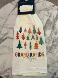 Grand Rapids Christmas Tea Towel