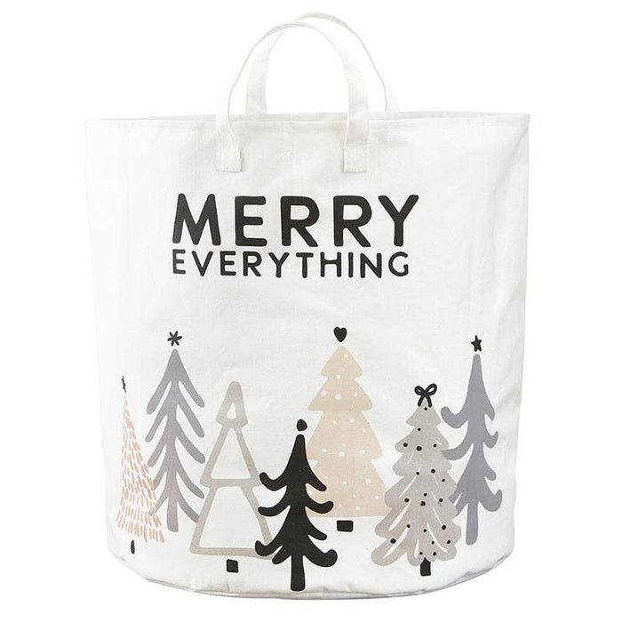 Merry Everything Large Canvas Storage Tote