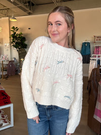 Tied With Love Cable Knit Sweater