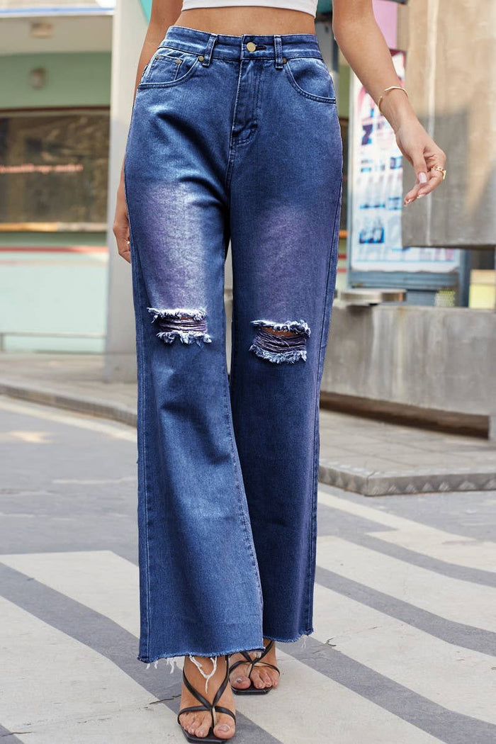 Distressed Vintage Casual Jeans