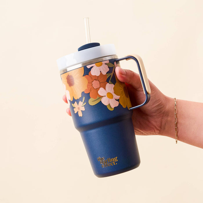 20 oz Mini On-the-Go Tumbler-Wild About You Navy