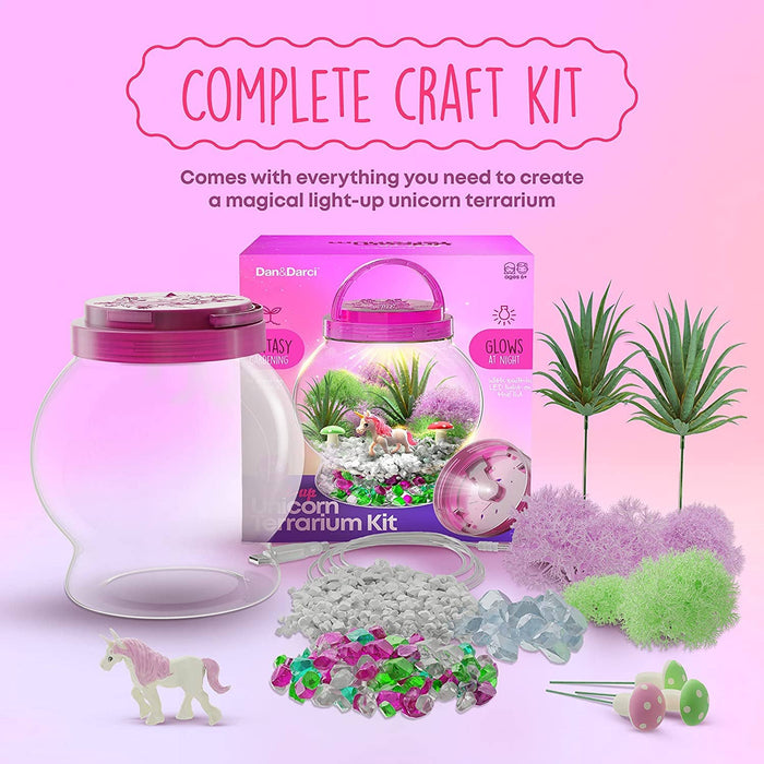 Light-Up Unicorn Terrarium Kit for Kids