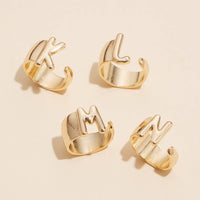 Bubble Initial Gold Plated Ring