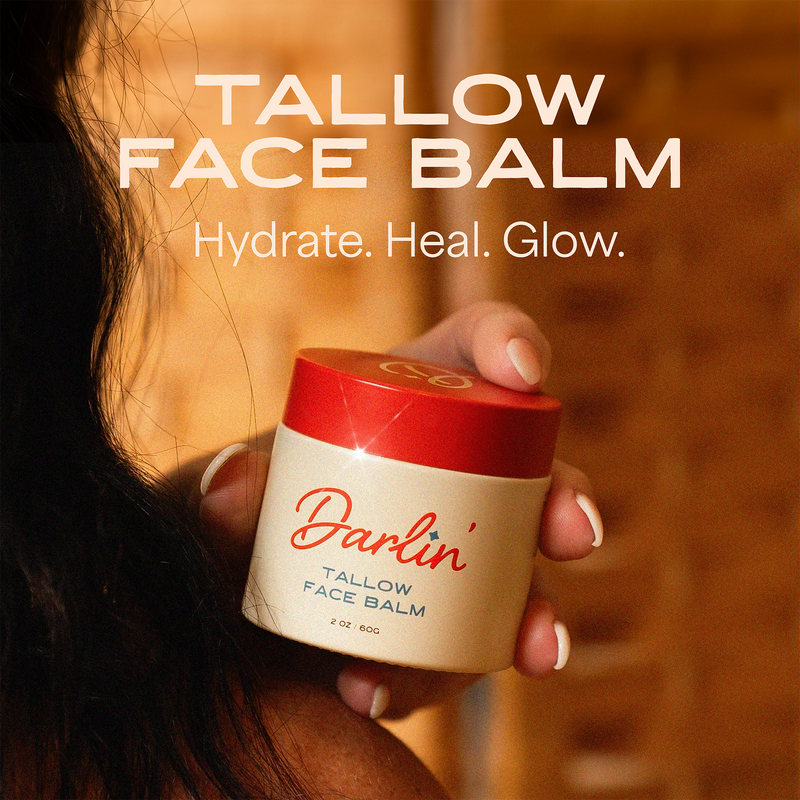 Tallow Face Balm: Natural Blue Tansy Skincare Moisturizer