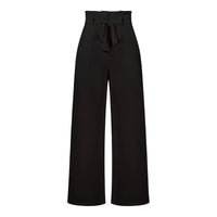 Casual Wide-Leg Trousers in Black