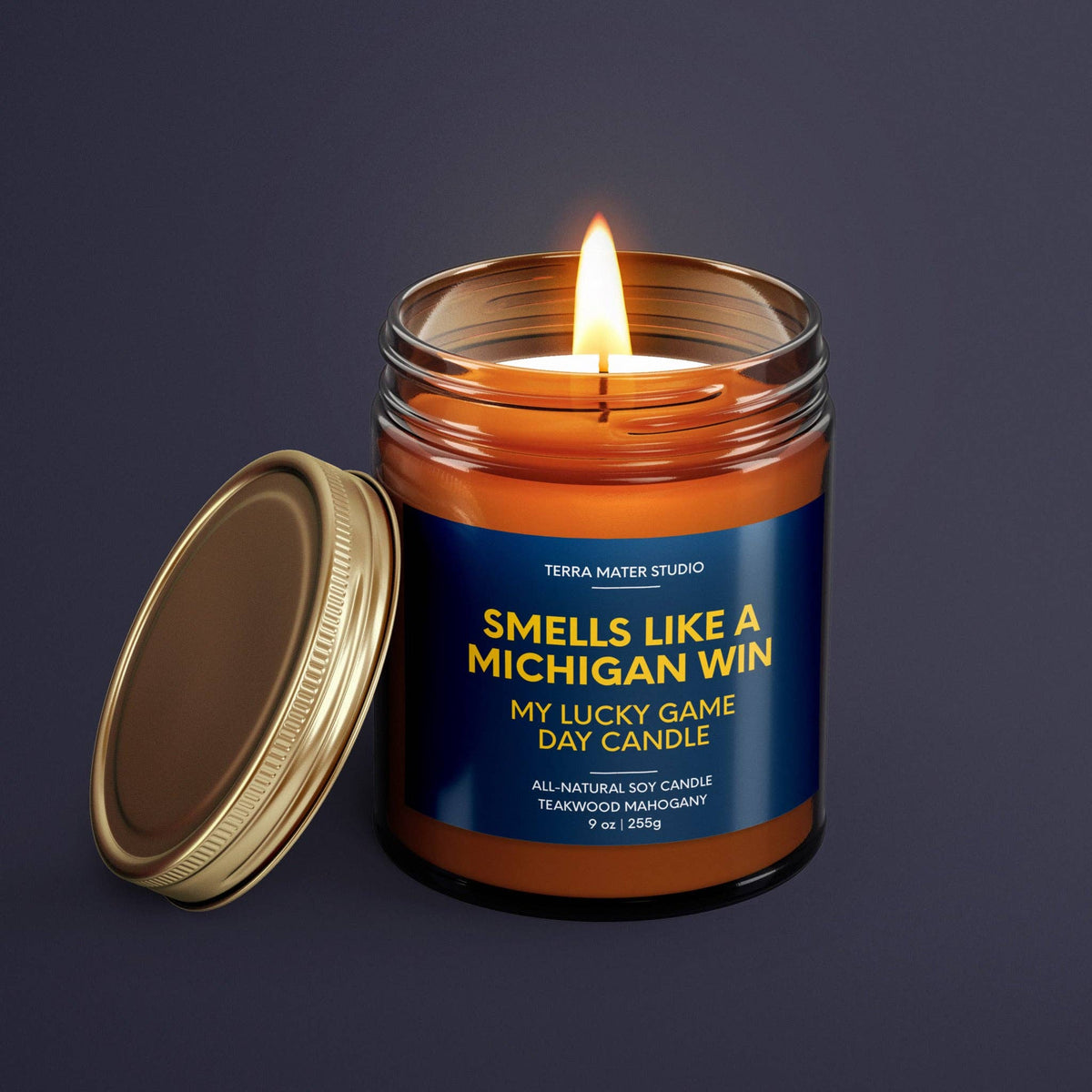 Wolverines Lucky Game Day Candle