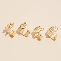 Bubble Initial Gold Plated Ring