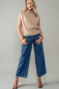 Fraytastic Waistband Cropped Jeans