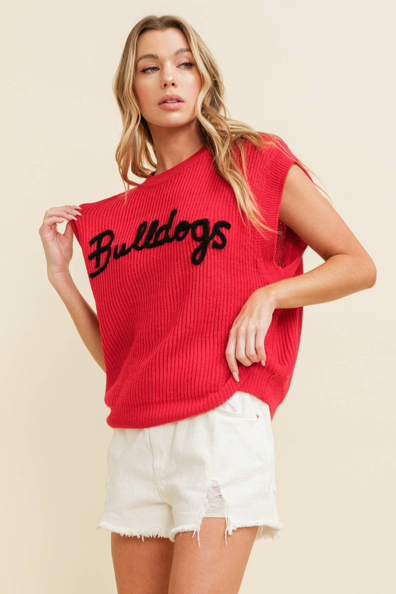 Bulldogs Gameday Sleeveless Sweater