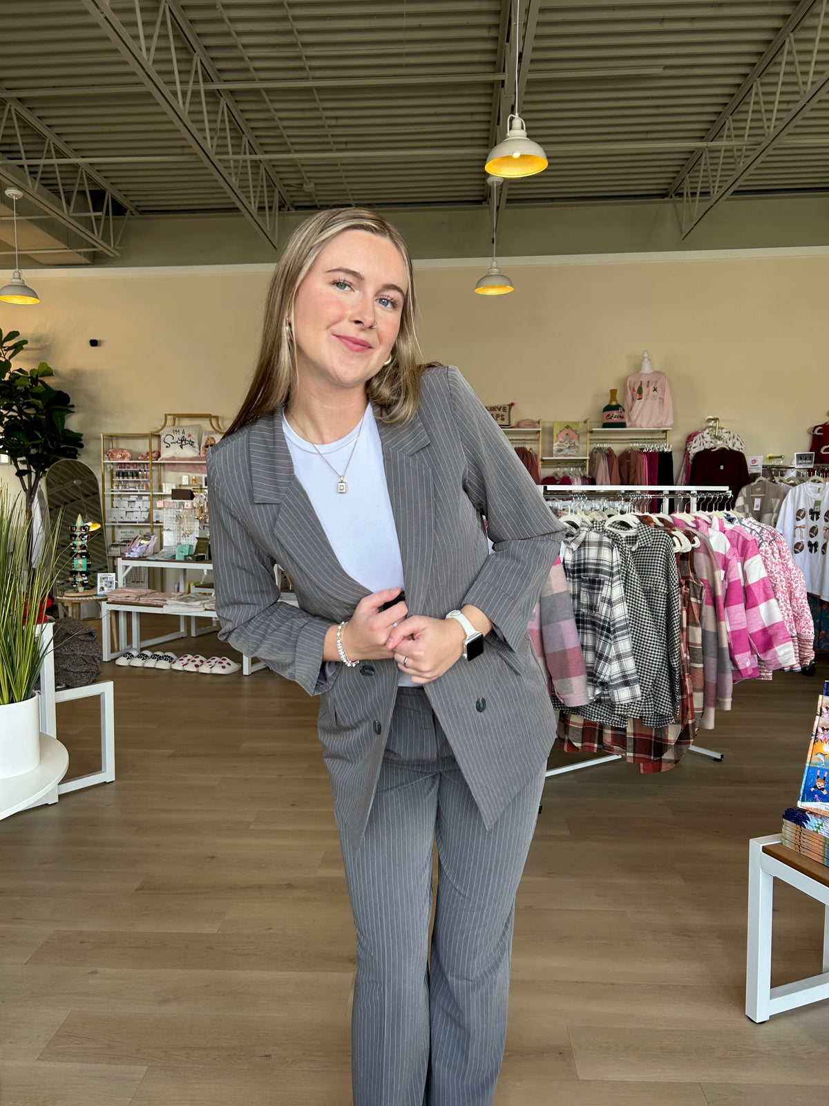 The Pinstriped Blazer Jacket