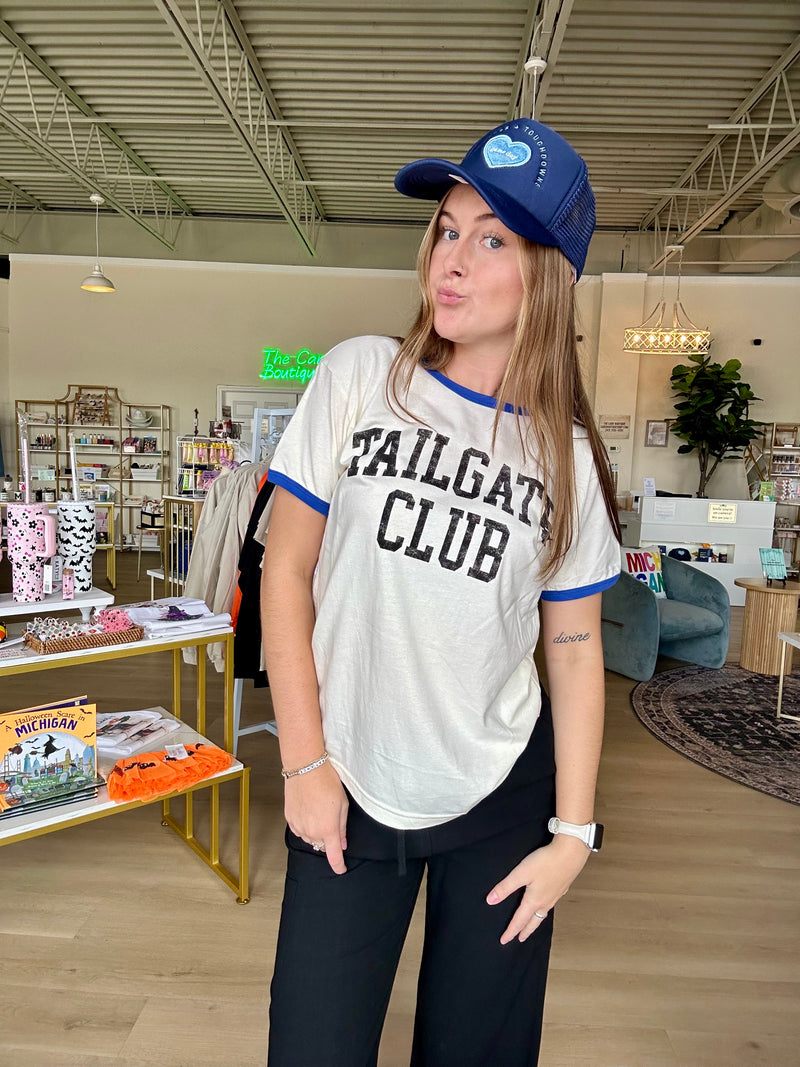 Tailgate Club Ringer Graphic T-Shirt In Royal