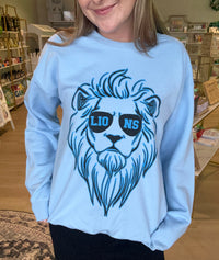 Retro Detroit Lions Sweatshirt in Blue