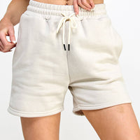 Fleece Sweat Shorts in Bone