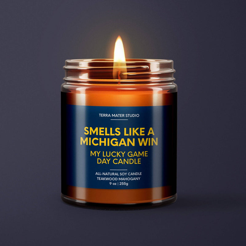 Wolverines Lucky Game Day Candle