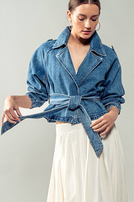 The Denim Trailblazer Trench Coat