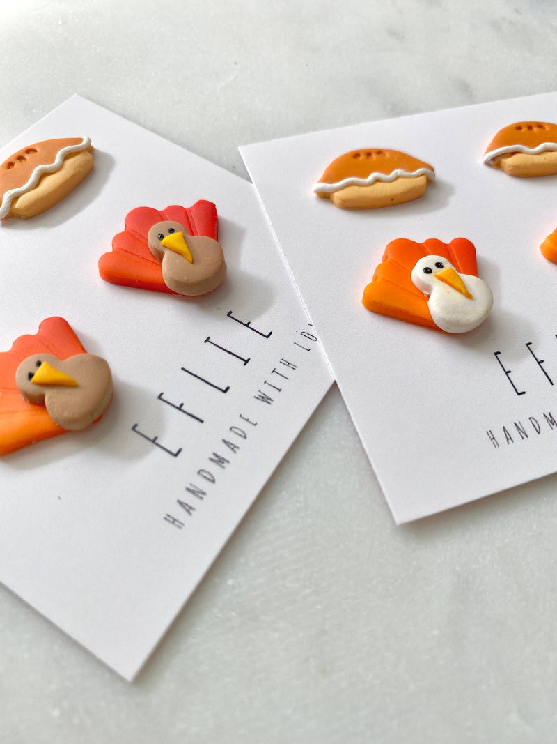 Thanksgiving Turkey Pumpkin Spice Earrings