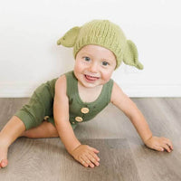 Green Alien Yoda Kid's Knit Beanie Hat