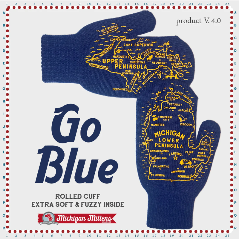 The Original Michigan Mittens: Go Blue!