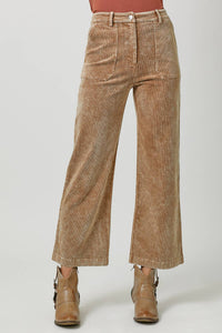 Washed Corduroy Trousers in Sand