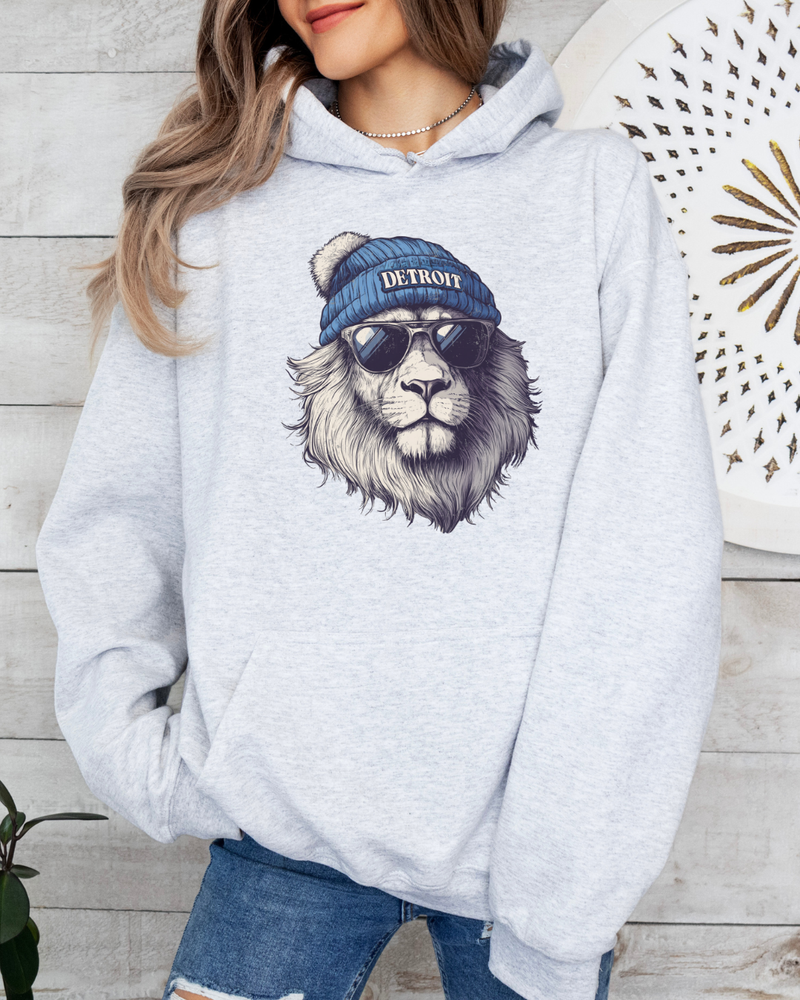 Detroit Lions Graphic Hoodie in Periwinkle Blue