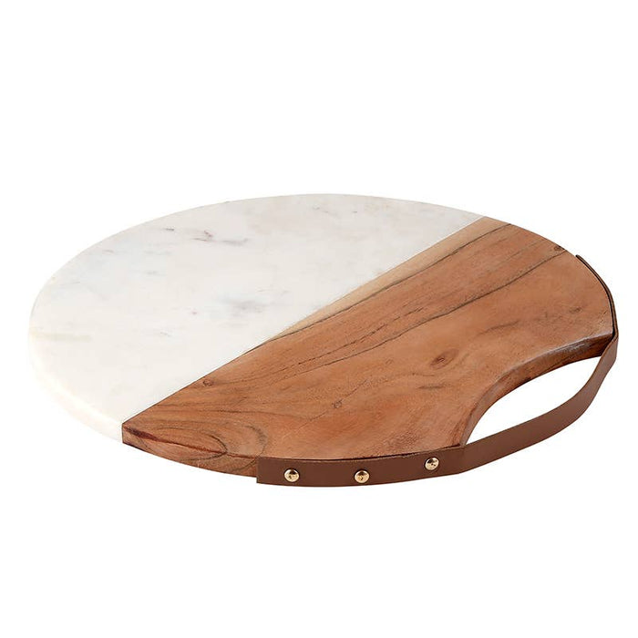 Acacia Wood and Marble Cheese Board