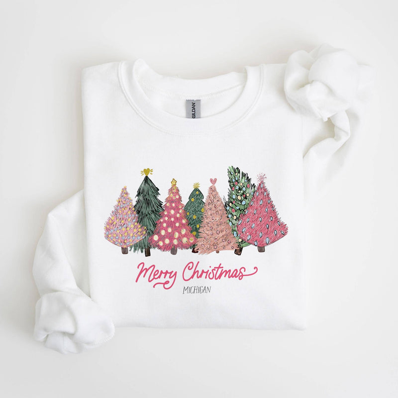 Pink Pines of Michigan Holiday Sweatshirt