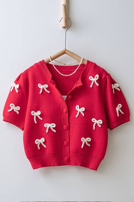 Mini Bow Surprise Cardigan