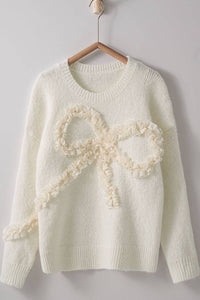 Bow Extravagance Sweater in Cream